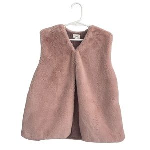 Girl’s Soft Pink Faux Fur Sleeveless Vest Size Large